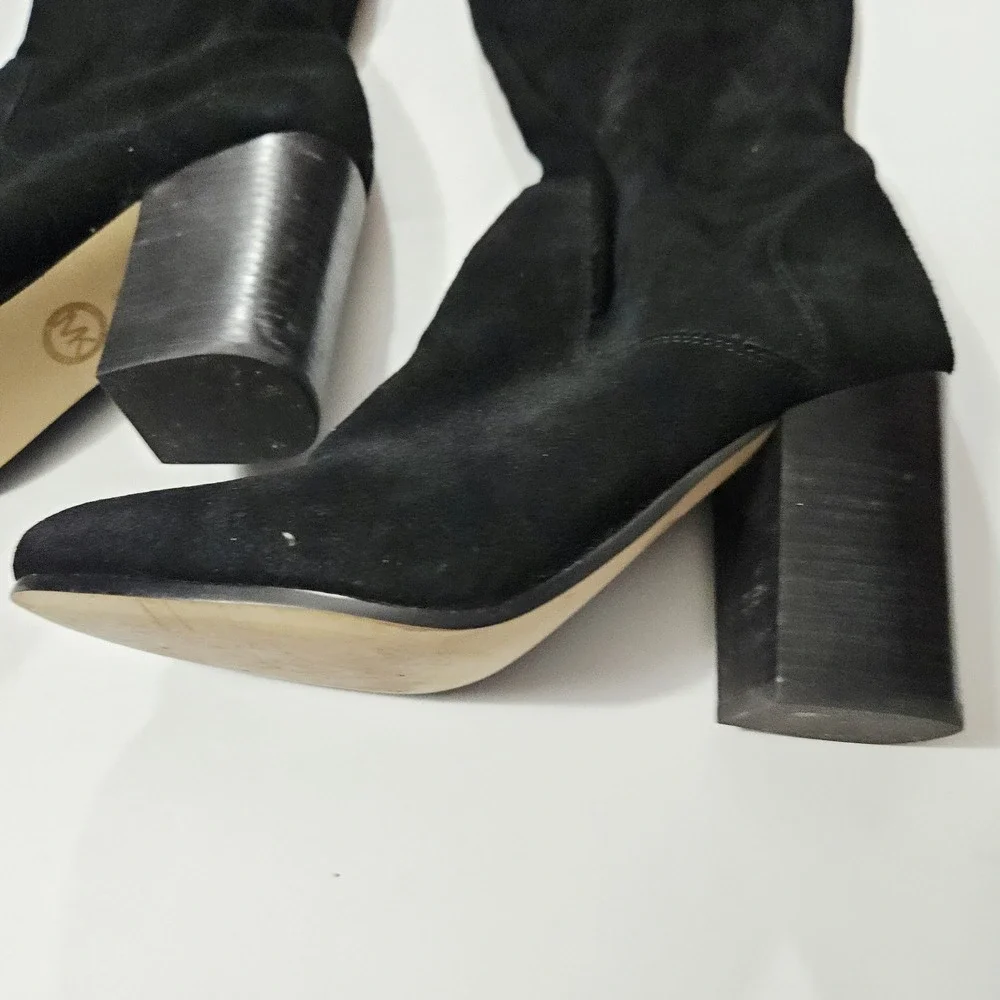 Michael Kors Suede High Boot Black Size 8M Women's